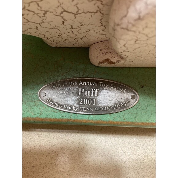 Henn Workshops Handcrafted 19th In The Toys Series "Puff" 2001 Wooden Rabbit Toy - Picture 14 of 14